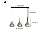 Modern Bedroom Clear Glass Teardrop Pendant Light Image - 25