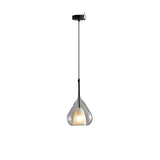 Modern Bedroom Clear Glass Teardrop Pendant Light Image - 3