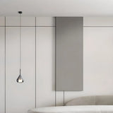 Modern Bedroom Clear Glass Teardrop Pendant Light Image - 6