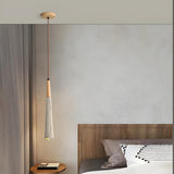 Modern Bedroom Concrete Tapered Geometric Pendant Light Image - 11