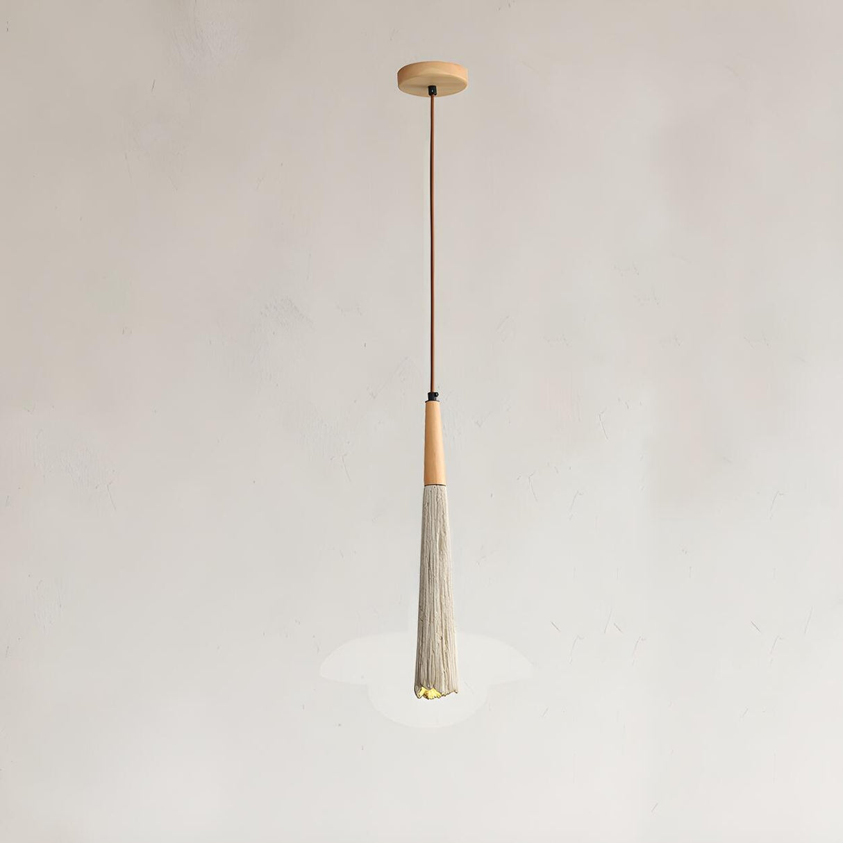 Modern Bedroom Concrete Tapered Geometric Pendant Light Image - 2