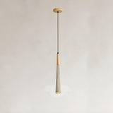 Modern Bedroom Concrete Tapered Geometric Pendant Light Image - 2