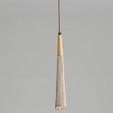 Modern Bedroom Concrete Tapered Geometric Pendant Light Image - 7