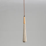 Modern Bedroom Concrete Tapered Geometric Pendant Light Image - 8