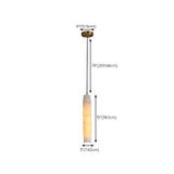 Modern Bedroom Cylinder Stone Marble Pendant Light #size