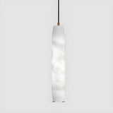 Modern Bedroom Cylinder Stone Marble Pendant Light Image - 7