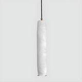 Modern Bedroom Cylinder Stone Marble Pendant Light Image - 9