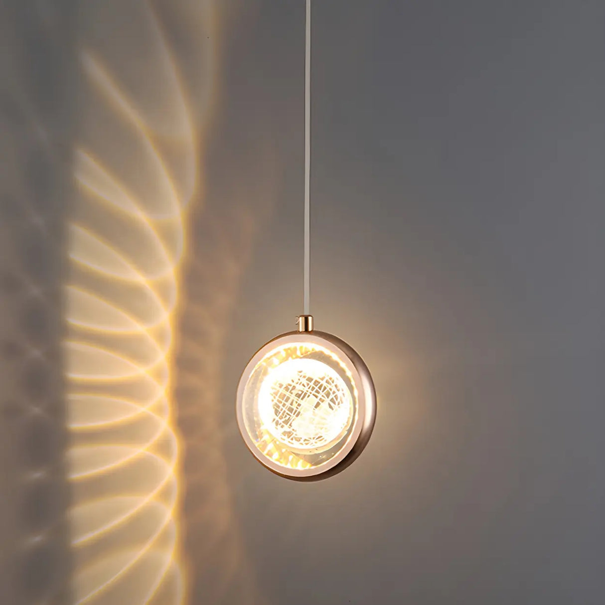 Modern Bedroom Dolphin LED Infinity Mirro Pendant Light Image - 11