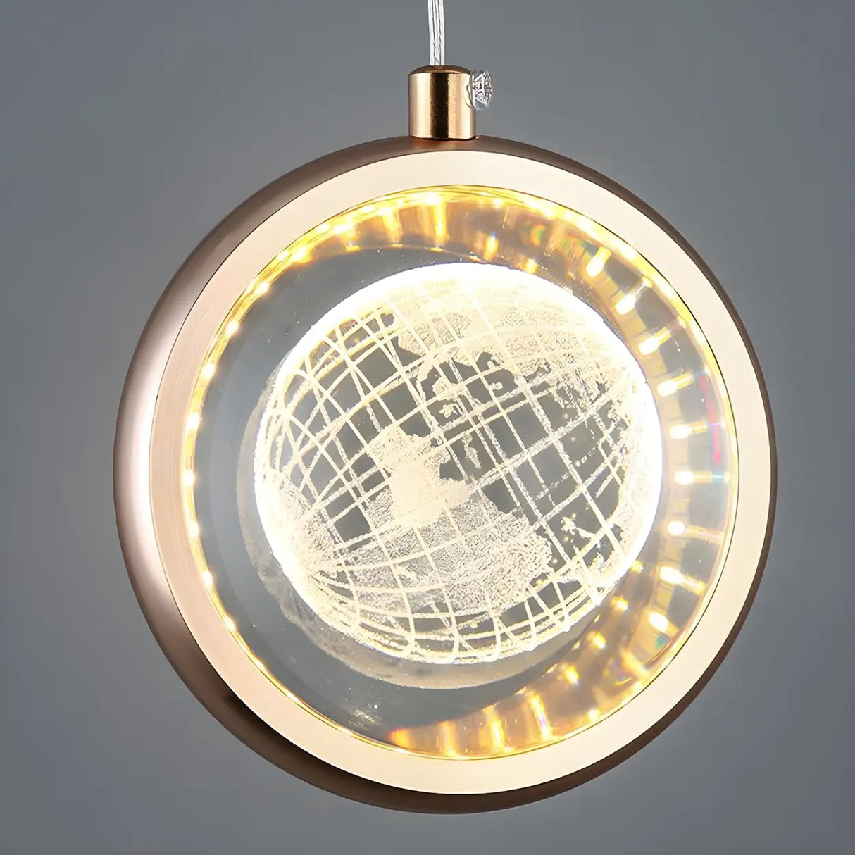 Modern Bedroom Dolphin LED Infinity Mirro Pendant Light Image - 12