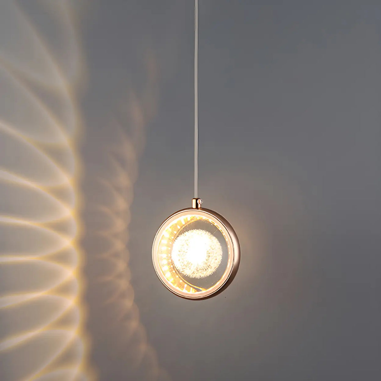 Modern Bedroom Dolphin LED Infinity Mirro Pendant Light Image - 2
