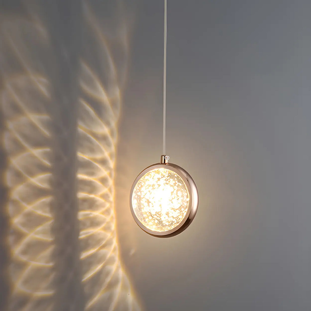 Modern Bedroom Dolphin LED Infinity Mirro Pendant Light Image - 6