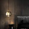 Modern Bedroom Geometric Smoke Gray Crystal Pendant Light Image - 4