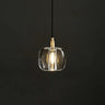 Modern Bedroom Geometric Smoke Gray Crystal Pendant Light Image - 5