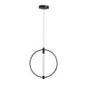 Modern Bedroom Gold Ring White Acrylic Pendant Light Image - 5