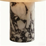 Modern Bedroom Marble Cylinder LED Table Lamp Image - 4