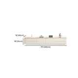 Modern Beige Storage TV Stand with Sleek Marble Tops Image - 7