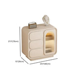 Modern Beige TV Stand with LED Lighting and Storage Image - 13
