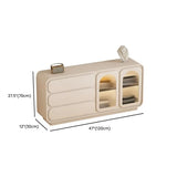 Modern Beige TV Stand with LED Lighting and Storage Image - 14