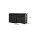 Modern Bench White Wood Entry Shoe Storage Organizer Image - 16