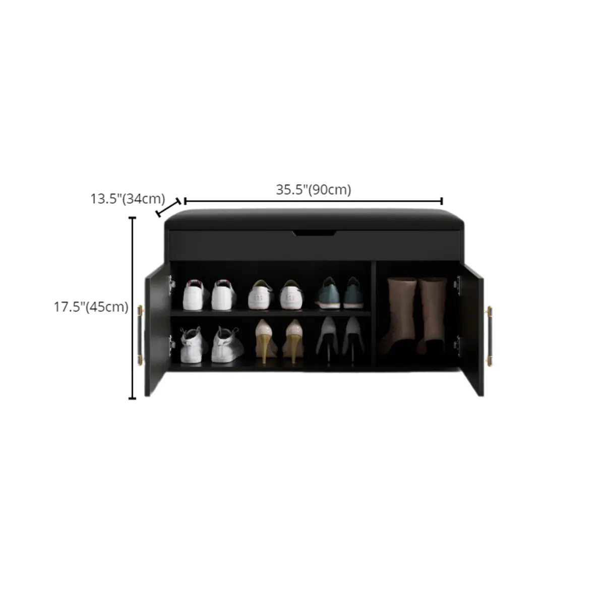 Modern Bench White Wood Entry Shoe Storage Organizer Image - 19