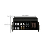 Modern Bench White Wood Entry Shoe Storage Organizer Image - 19