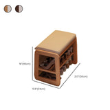 Modern Bench Wood Entryway Brown  2-Tier Shoe Storage Image - 31