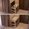 Modern Bench Wood Entryway Brown  2-Tier Shoe Storage Image - 6