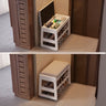 Modern Bench Wood Entryway Brown  2-Tier Shoe Storage Image - 7