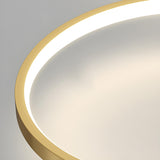 Modern Black 3-Ring Geometric Ceiling Fan with Light Image - 12