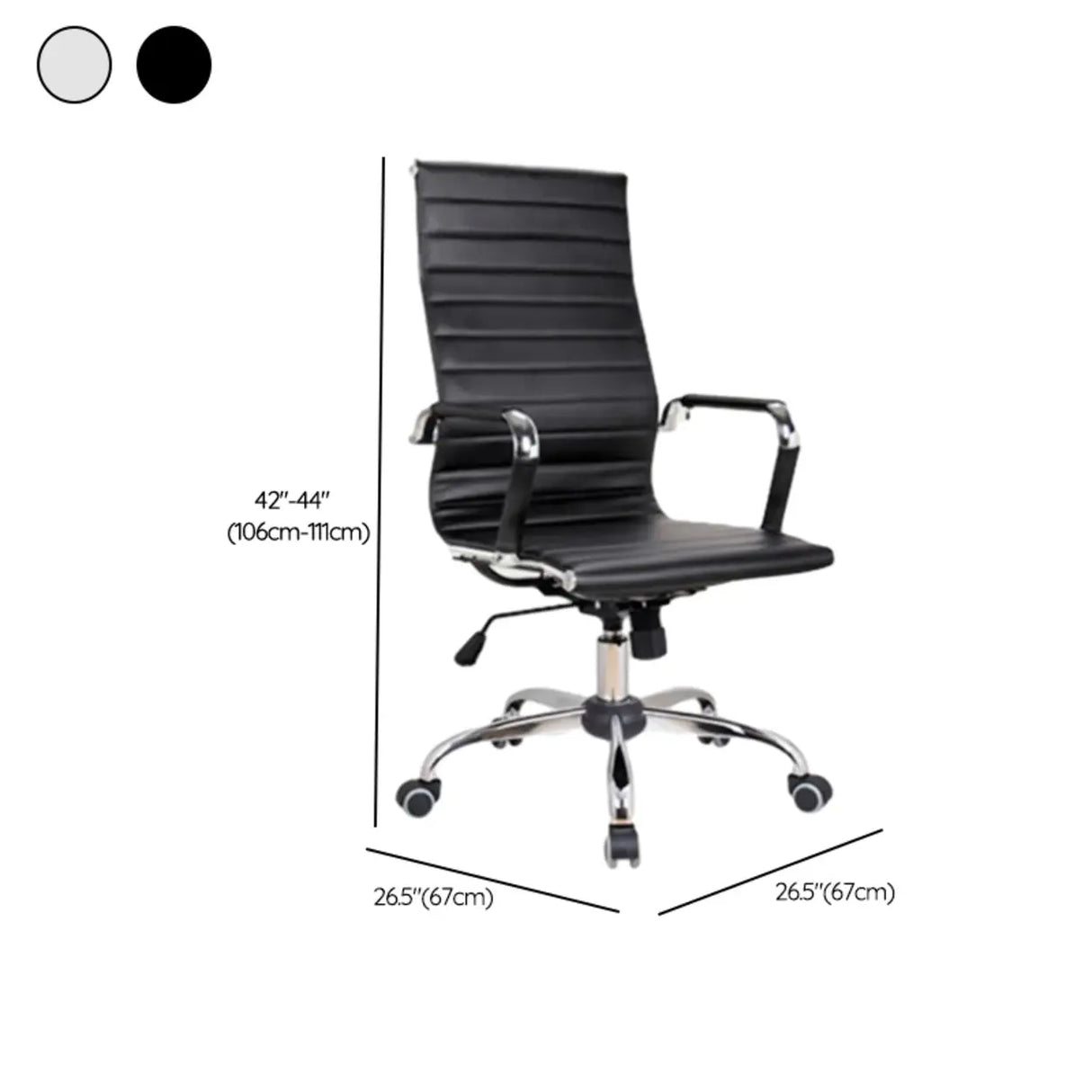 Modern Black Adjustable Arms Ergonomic Mesh Office Chair Image - 18