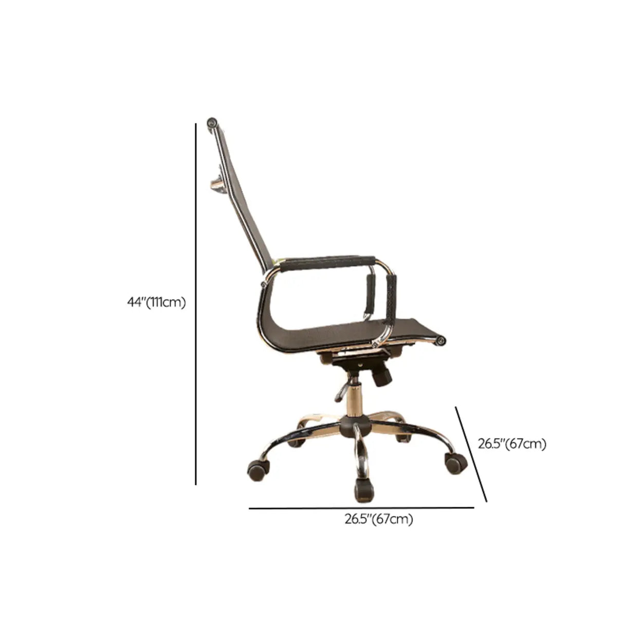 Modern Black Adjustable Arms Ergonomic Mesh Office Chair Image - 19