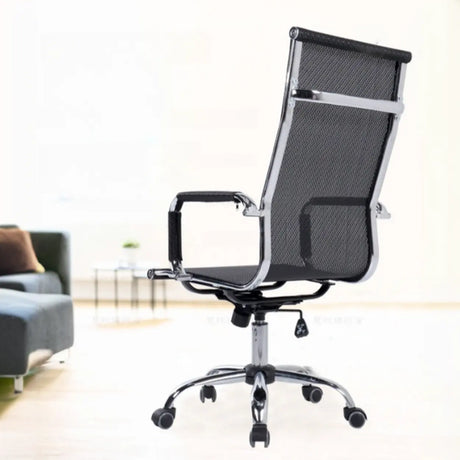 Modern Black Adjustable Arms Ergonomic Mesh Office Chair Image - 2