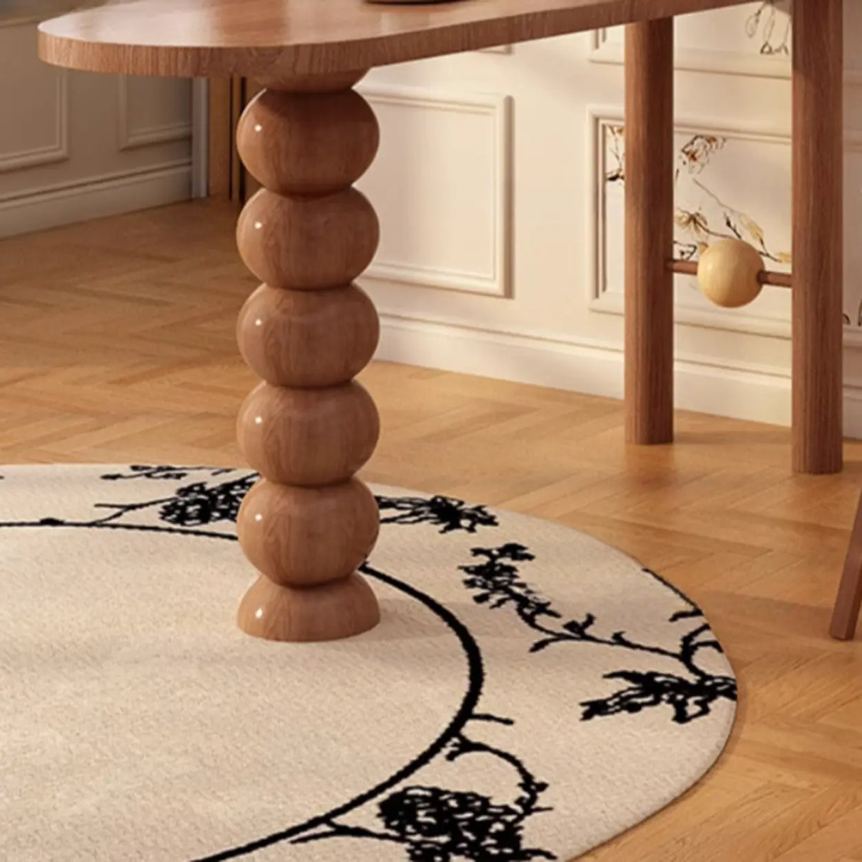 Modern Black Bar Table Set with Artistic Sculpted Base Image - 7