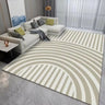 Modern Black Checkered Polypropylene Cream Area Rug Image - 3