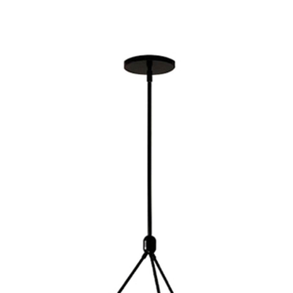 Modern Black Circular 6 Lights White Globe Chandelier Image - 13