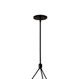 Modern Black Circular 6 Lights White Globe Chandelier Image - 13