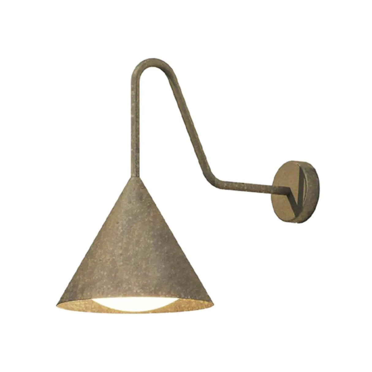Modern Black Cone Metal Exterior LED Wall Sconce Image - 5