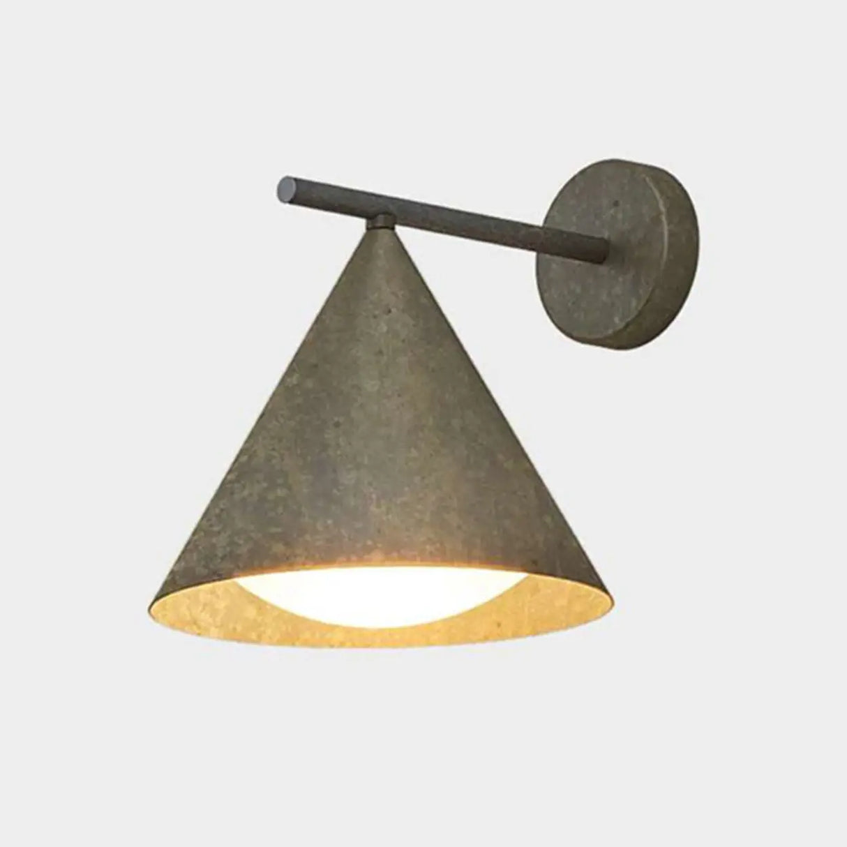 Modern Black Cone Metal Exterior LED Wall Sconce Image - 7