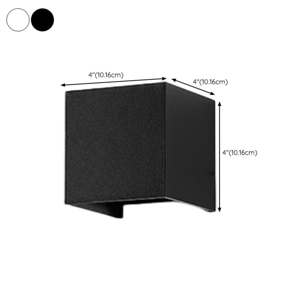 Modern Black Cube Outdoor Up Down Wall Sconce 