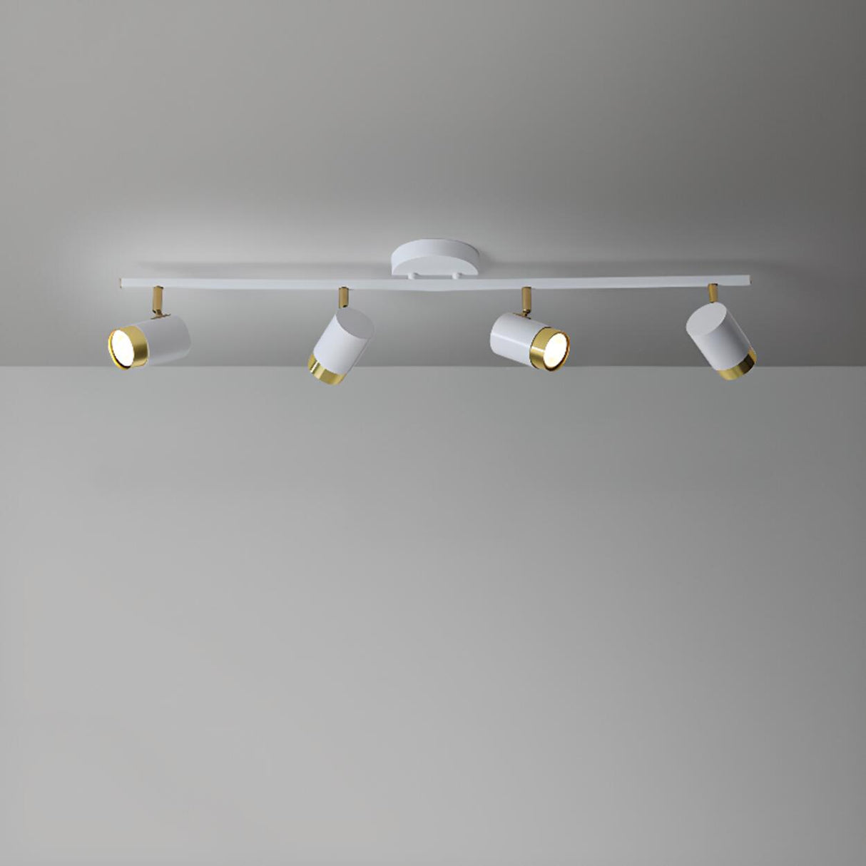Modern Black Cylinder Semi-Flush Mount Light 5-Light Image - 10