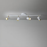 Modern Black Cylinder Semi-Flush Mount Light 5-Light Image - 10
