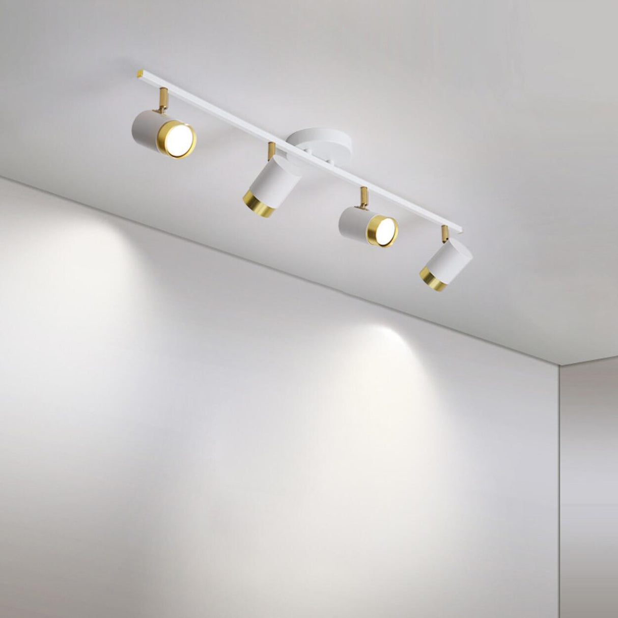 Modern Black Cylinder Semi-Flush Mount Light 5-Light Image - 6