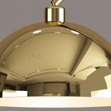 Modern Black Dome Arc Floor Lamp with Side Table Image - 9