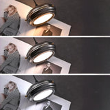 Modern Black Drum Kitchen Island Pendant Lighting Image - 11