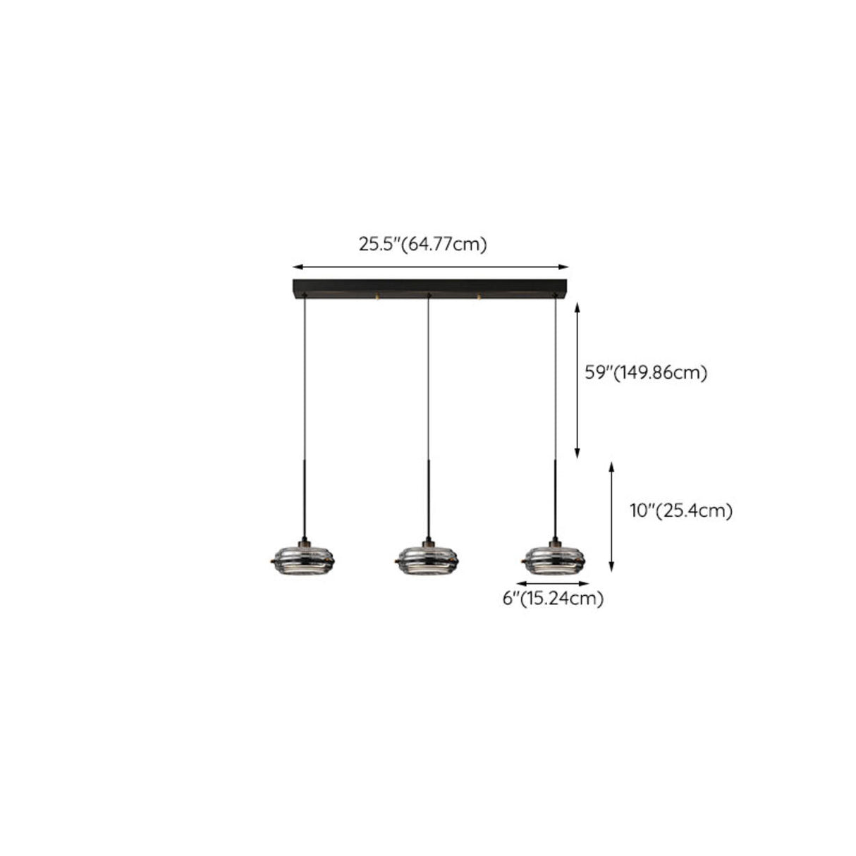 Modern Black Drum Kitchen Island Pendant Lighting 