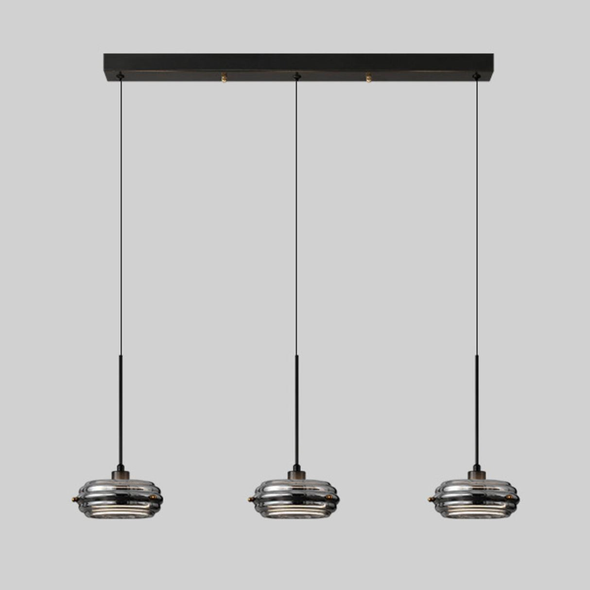 Modern Black Drum Kitchen Island Pendant Lighting Image - 6