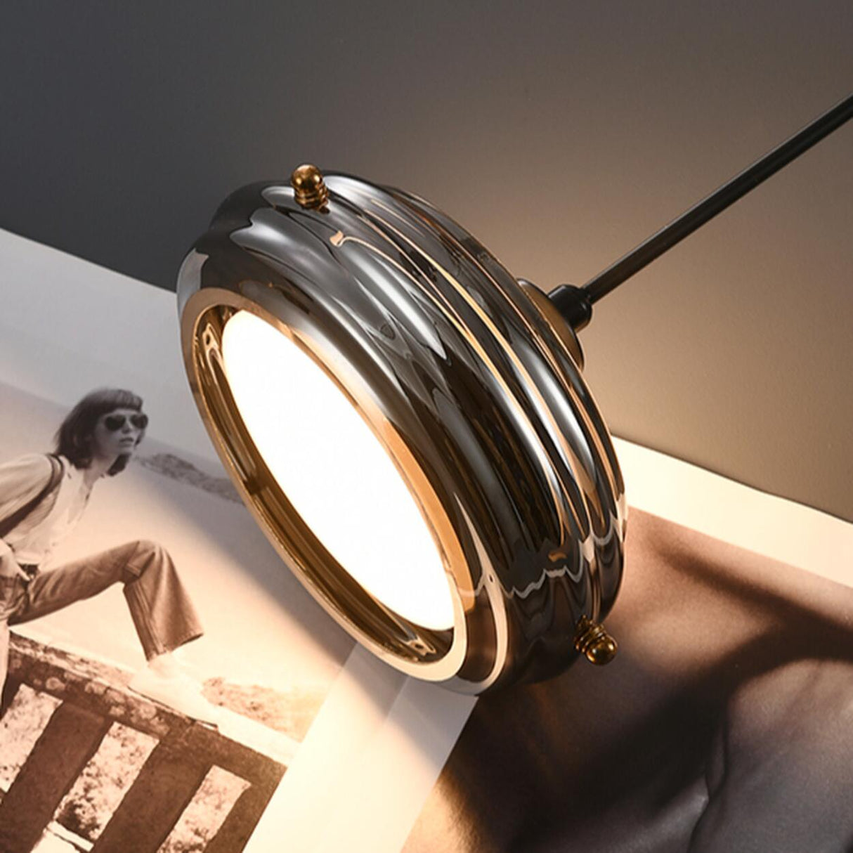 Modern Black Drum Kitchen Island Pendant Lighting Image - 7