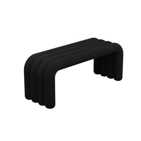Modern Black Entryway Bench with Shoe Storage Space Image - 2
