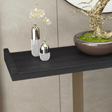 Modern Black Entryway Geometric Metal Base Console Table Image - 4