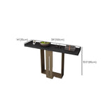 Modern Black Entryway Geometric Metal Base Console Table Image - 7